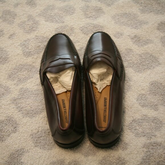 Johnson & Murphy Men's Slip On Penny Loafers, Size 11, Burgundy - Picture 4 of 5